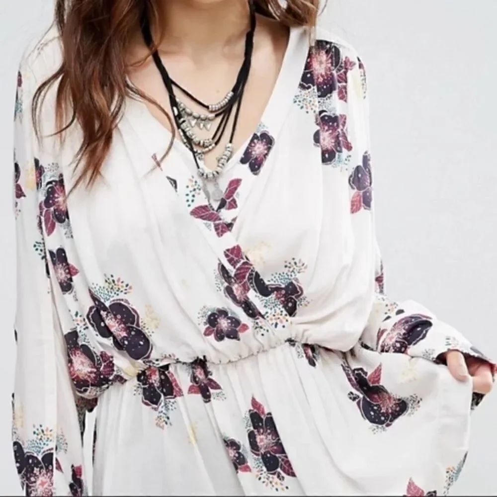 Free People Tuscan Dreams Floral Mini Dress Small - Picture 5 of 15